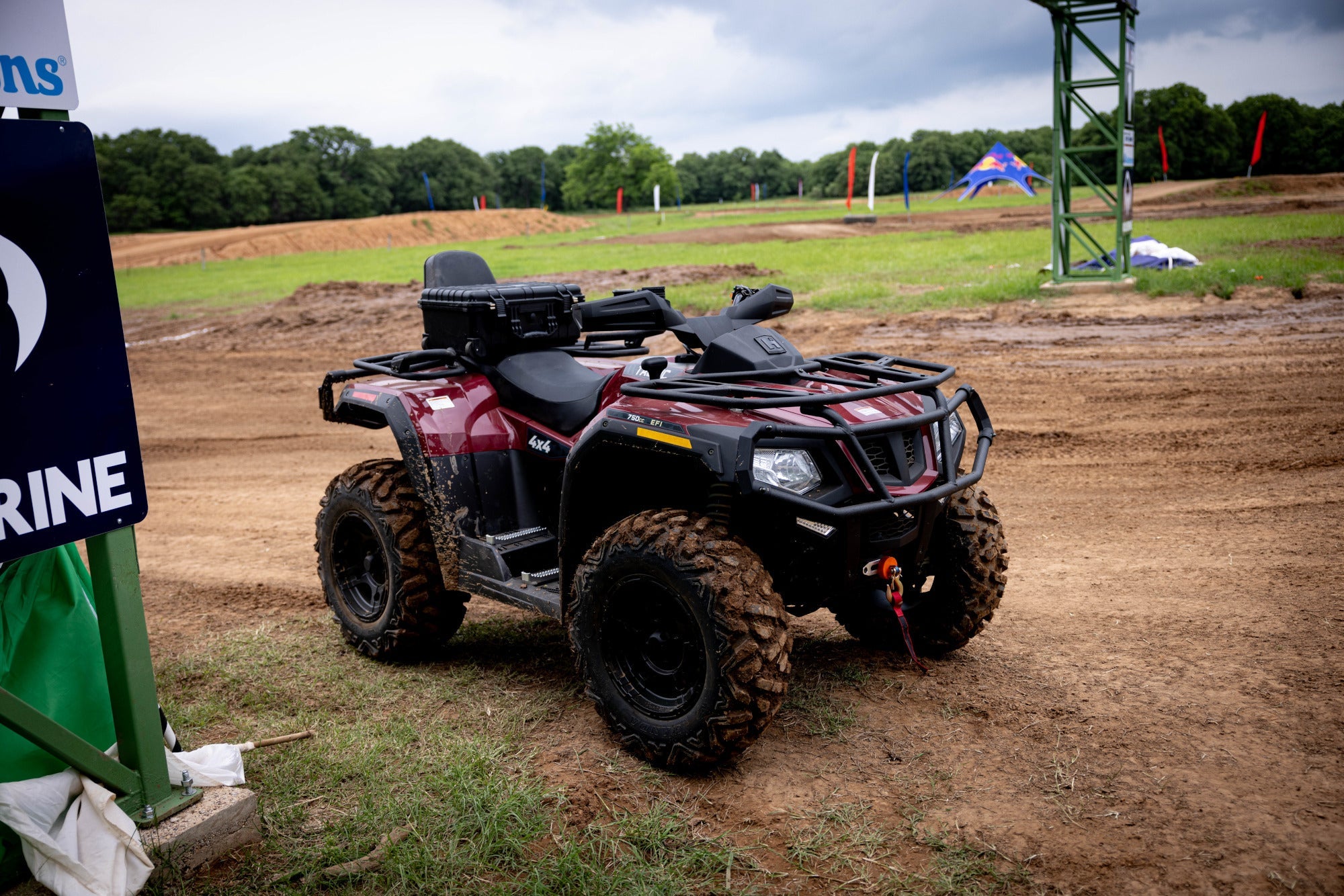 Hisun ATV on dirt track